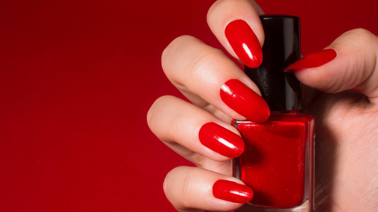 red nail polish