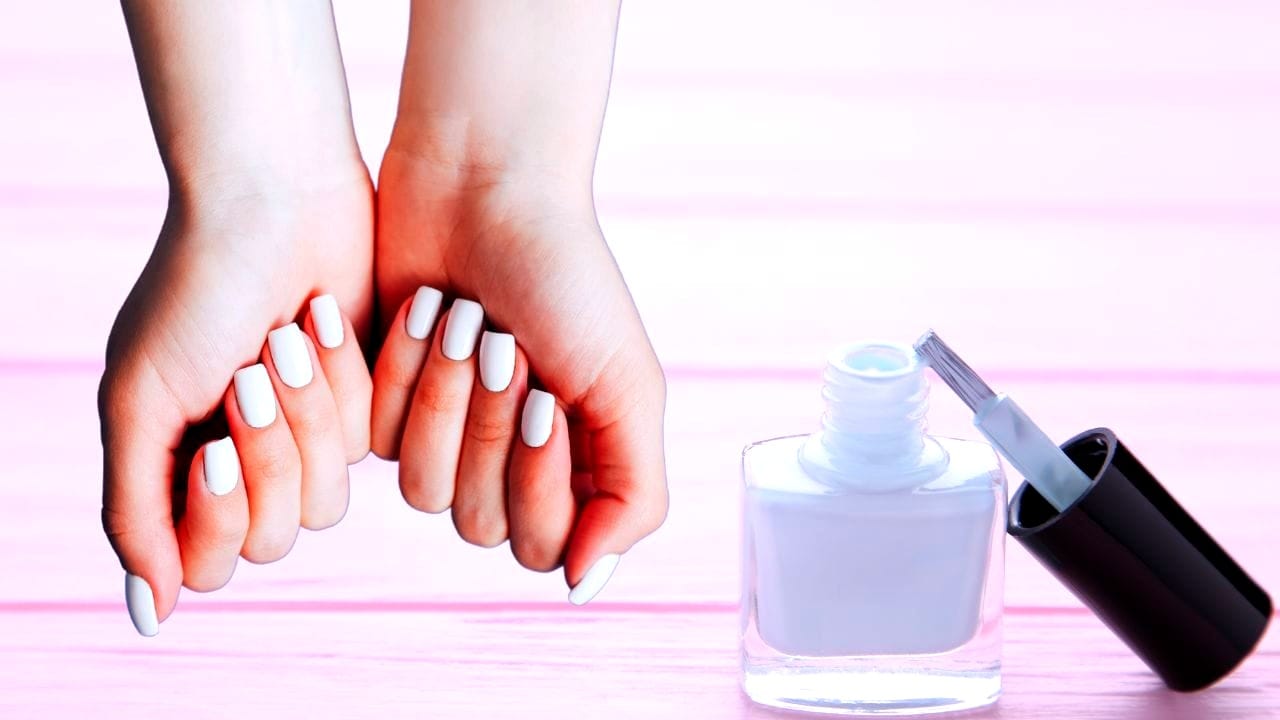 white gel nail polish