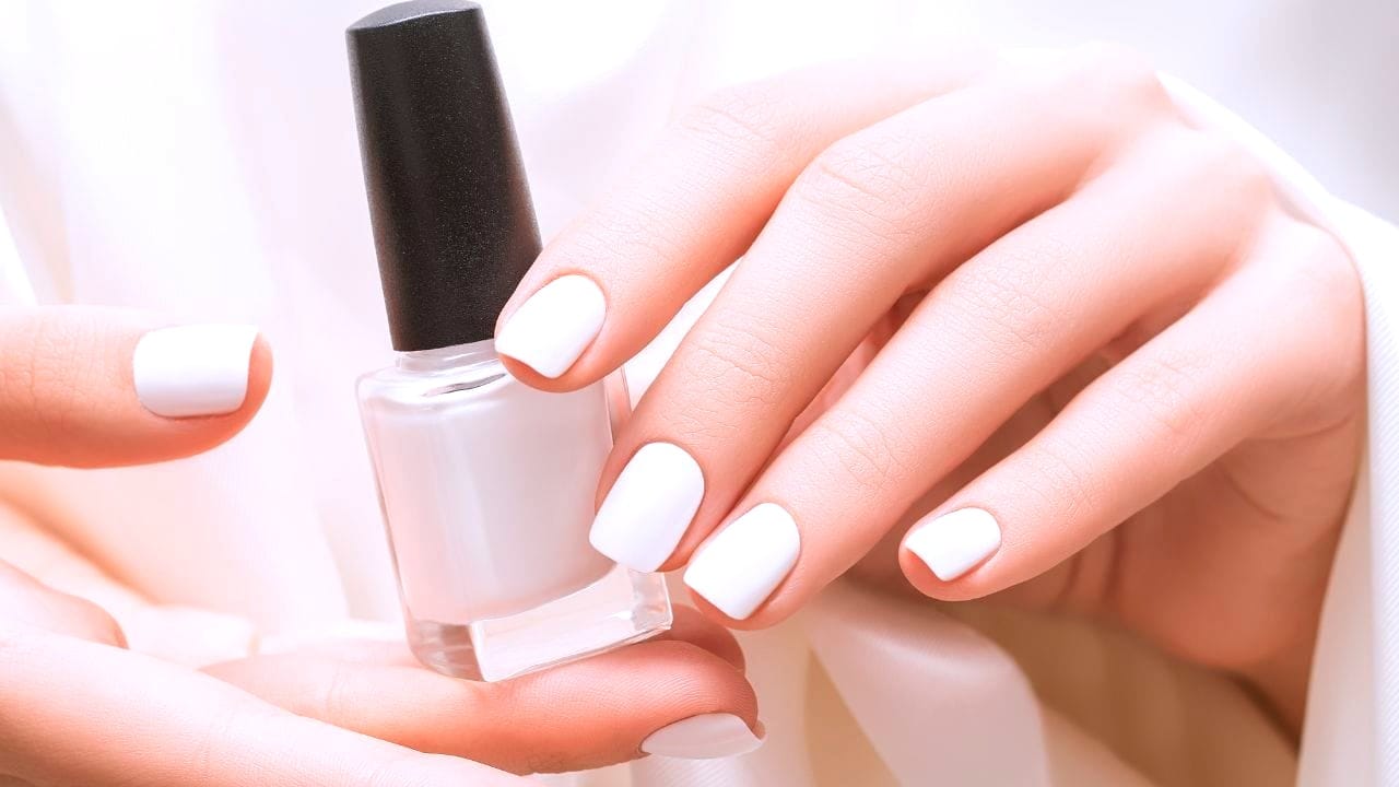 white gel nail polish