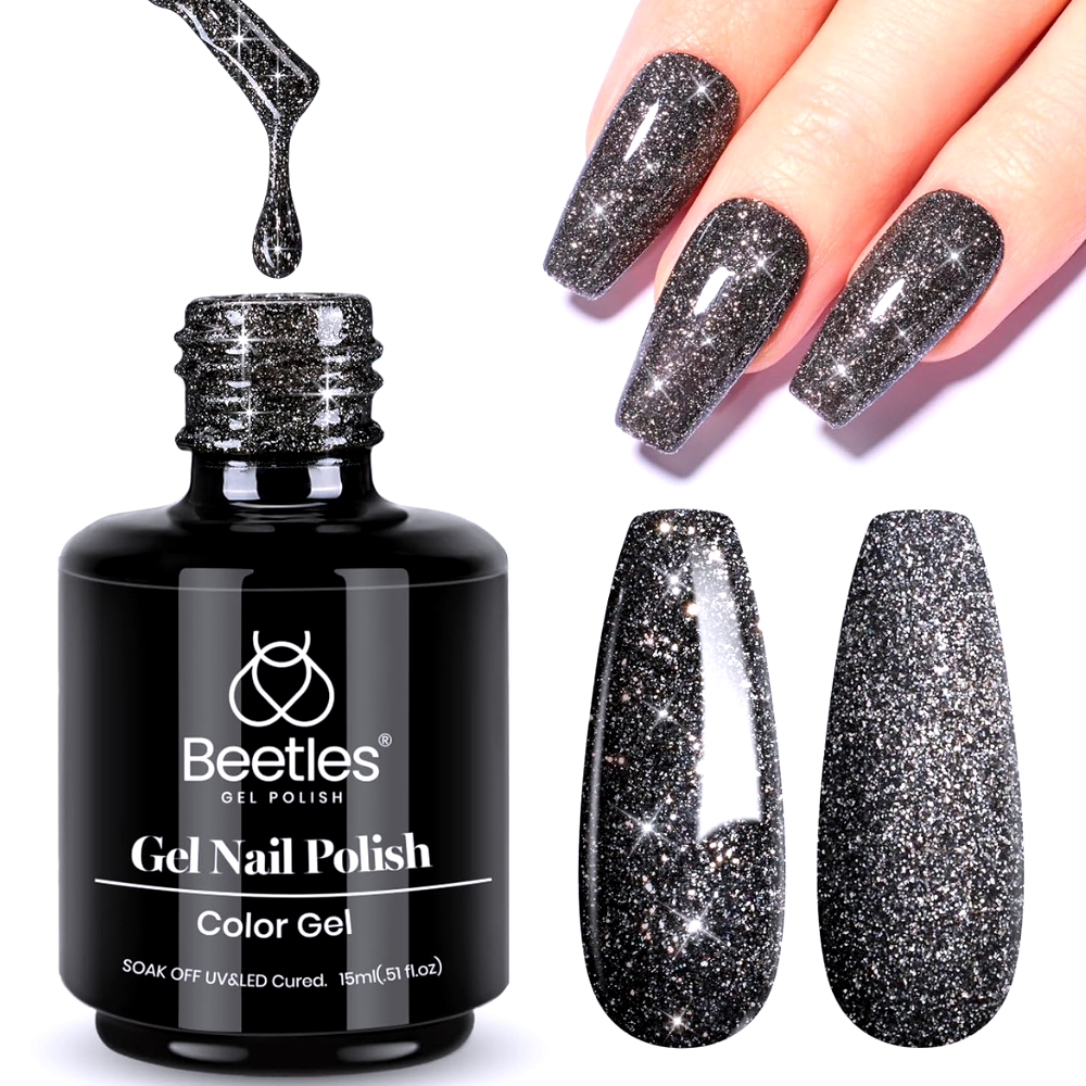 Glitter Power! Top 7 Black Glitter Nail Polishes to Try at Home