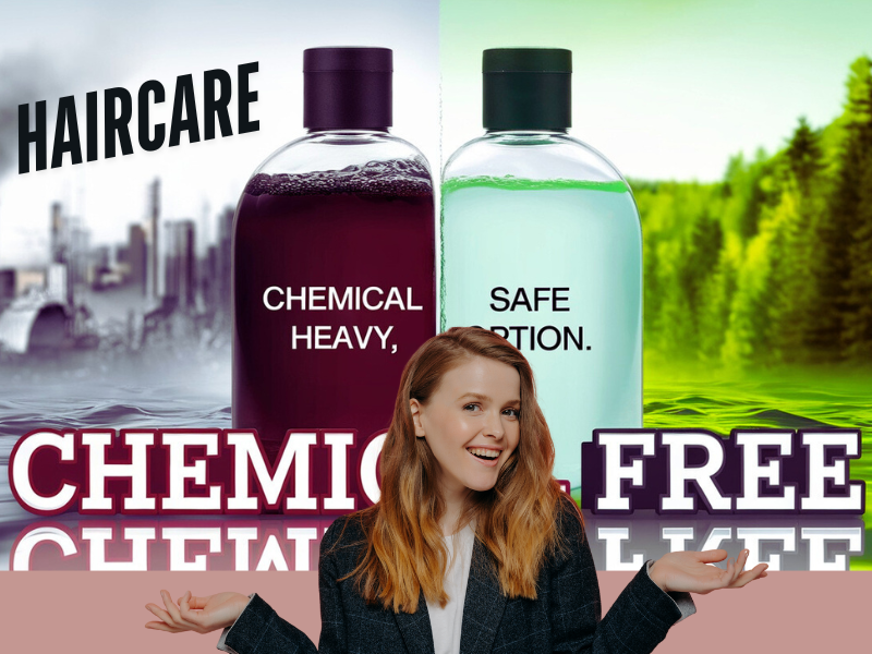 clean beauty choice between toxic ingredients and Korean vegan haircare solution