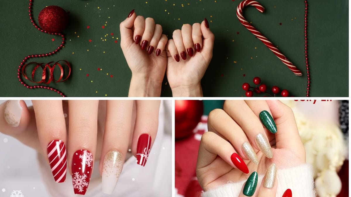 Festive Fingertips: Christmas Press-On Nail Charm!