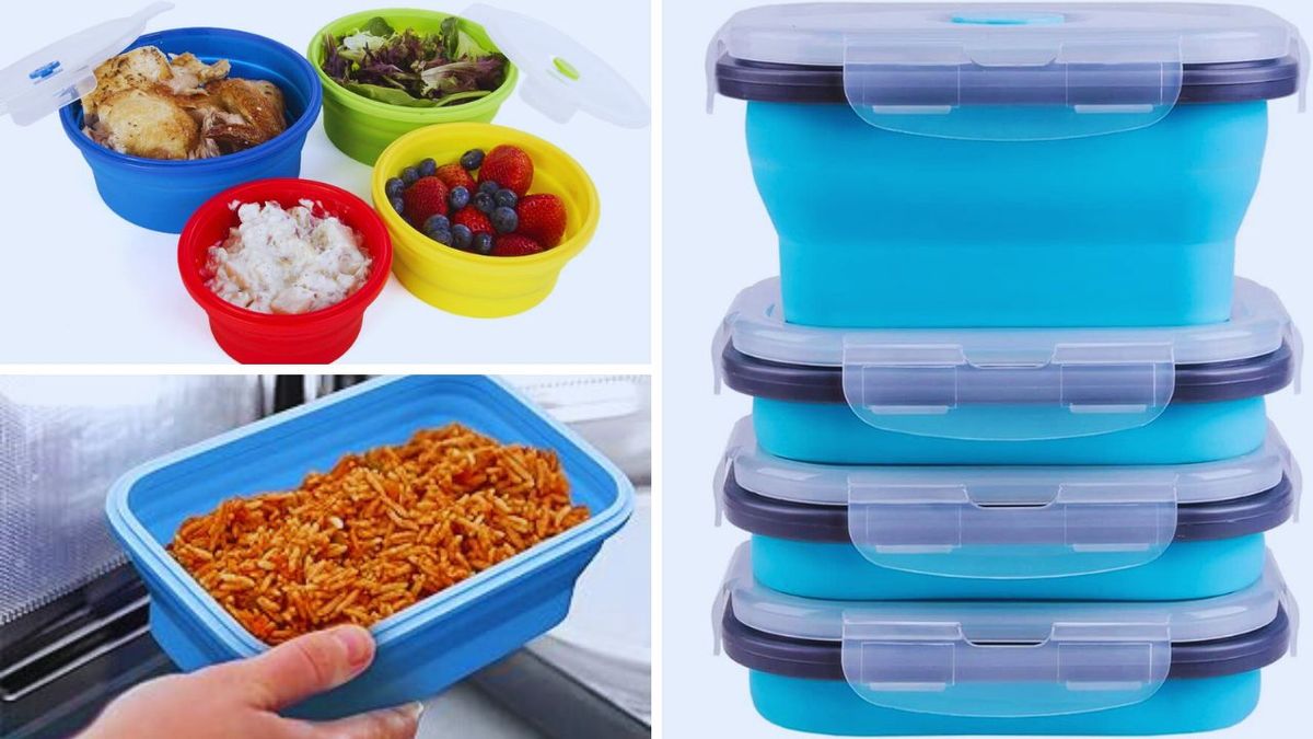 Declutter with Ease Top Collapsible Food Storage Containers