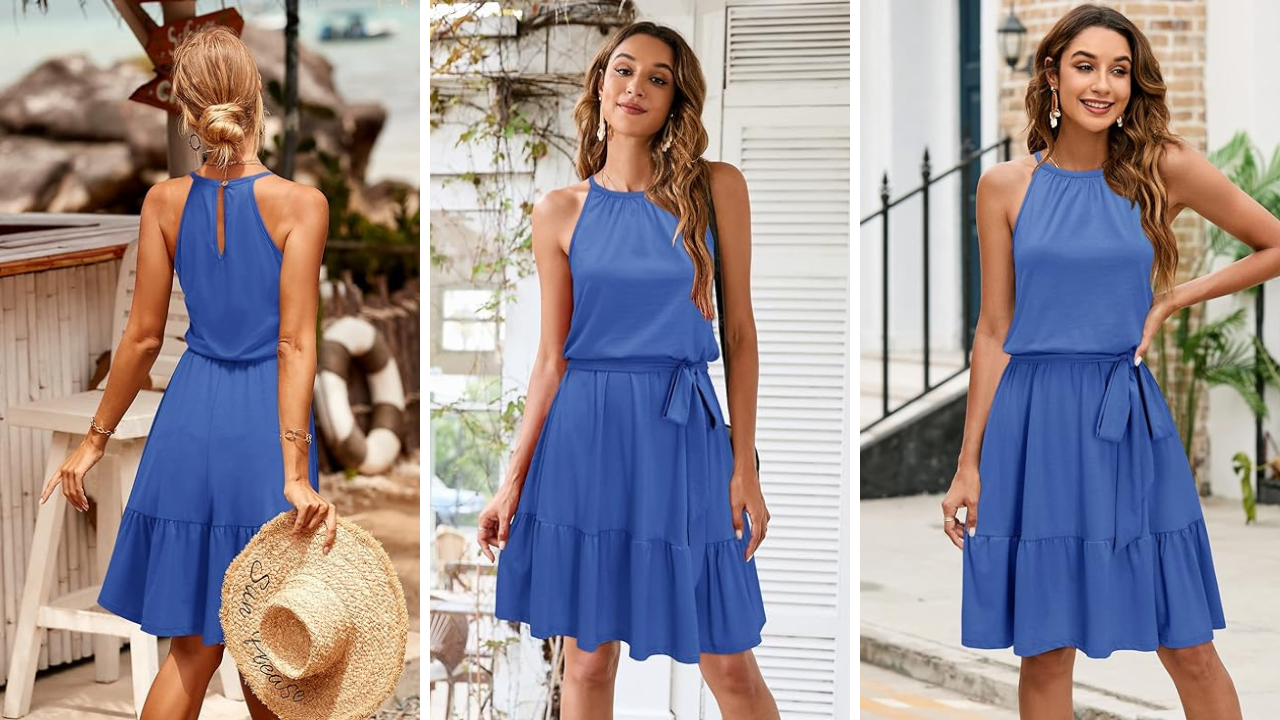 Top 5 Blue Halter Dresses: Elevate Style for Any Occasion
